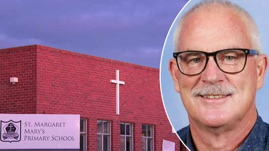 Paul Hogan, a relief teacher at St Margaret Mary's Primary School in Spotswood in the inner-west, was involved in a freak accident on Thursday, June 27, 2024. (9News)