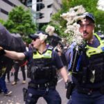 18.Police in Melbourne hit multiple people with capsicum spray. Picture NewsWire Luis Enrique Ascui_news.com.au