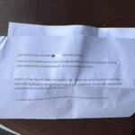 25.The woman said she received a threatening note which demanded she do something about her barking dogs. (Facebook)_9news
