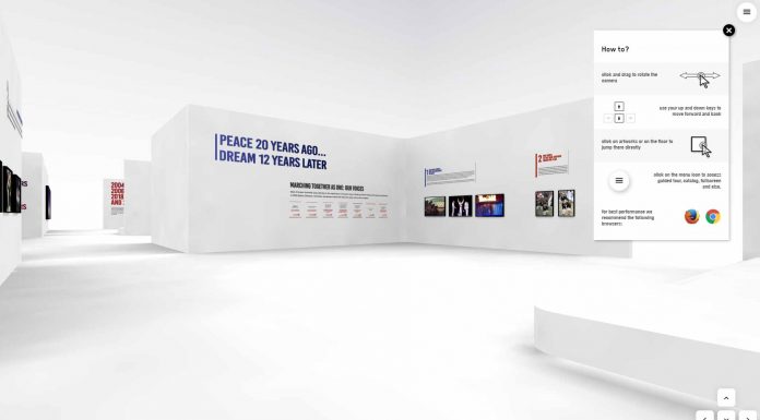 3D 온라인 가상 전시회 ‘20년 전의 평화…12년 후의 소망’ 개막