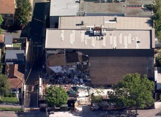 시드니 Crows Nest 건물 붕괴, 인명피해는 없어