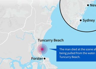 툰커리 해변에서 백상아리 때문에 서퍼 사망 상어 습격 사망