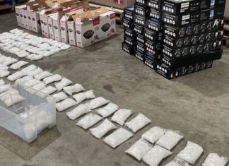 시드니 화물선에서 1억 달러에 가까운 마약 발견 Officers intercepted the Thai cargo vessel