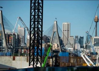웨스턴 하버 터널(Western Harbour Tunnel)초기 작업 시작 Tunnelling on the Rozelle Interchange has reached 60 per cent.CREDITWOLTER PETERS