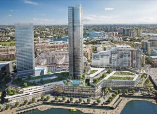 달링하버 하버사이드(Harbourside) 쇼핑몰 재개발 승인 Mirvac has been ordered to shrink its proposal (pictured) to redevelop the shopping centre with new shops, offices and a residential tower.