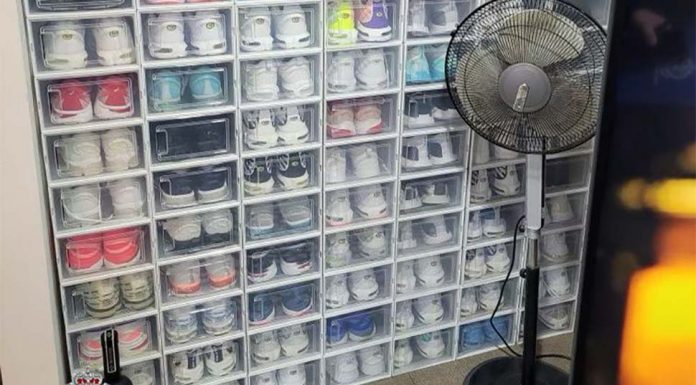 불법 폭주족 7명이 체포, 수만 달러 가치 사치품 압수 $30,000 worth of designer shoes were seized as part of the operation. (NSW Police)