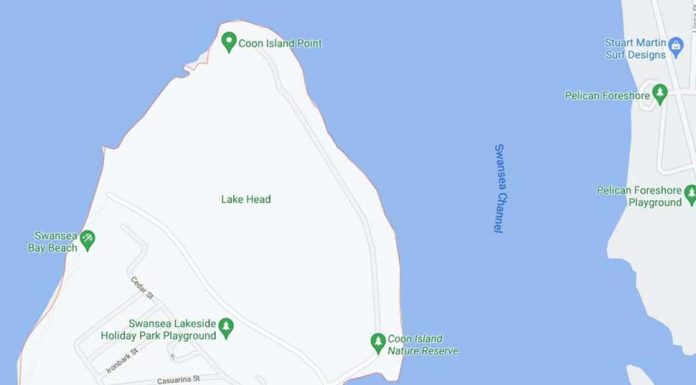 시의회, 쿤 아일랜드(Coon Island) 명칭 변경 승인 Coon Island Point in Swansea, NSW.SourceSupplied