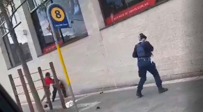 뱅스타운에서 한 남성에게 경찰관 3명 공격 당해 The two senior constables were patrolling the Bankstown area when they approached a man. Credit Supplied