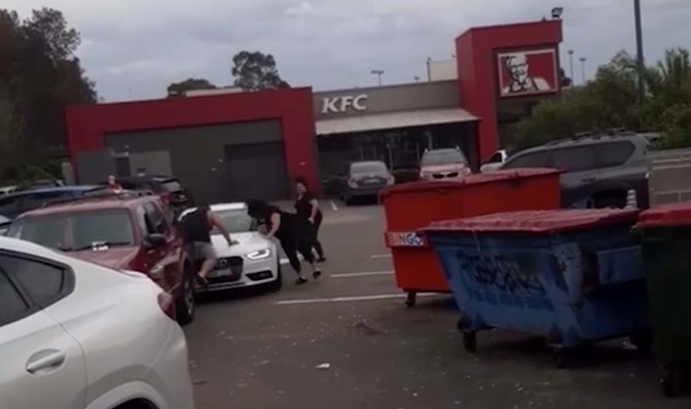 Two people have been arrested after an altercation broke out at a parking lot in south-western Sydney. (Facebook)