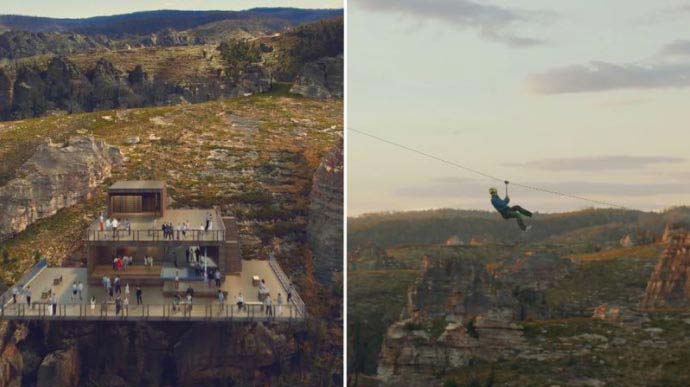 A long walk and a zipline will be part of the new eco-tourism project in the Blue Mountains. (NSW Government)