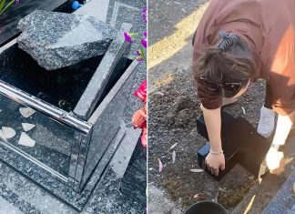 멜버른 묘비훼손, 비탄에 잠겨 Damage down to plots at Fawkner Cemetery in November 2021. (Facebook)