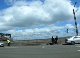시드니 하버 브리지에서 피투성이가 된채 차에서 뛰어 내린 남성 이유는? A car had stopped in one of the lanes and a man jumped out covered in blood. (9News)