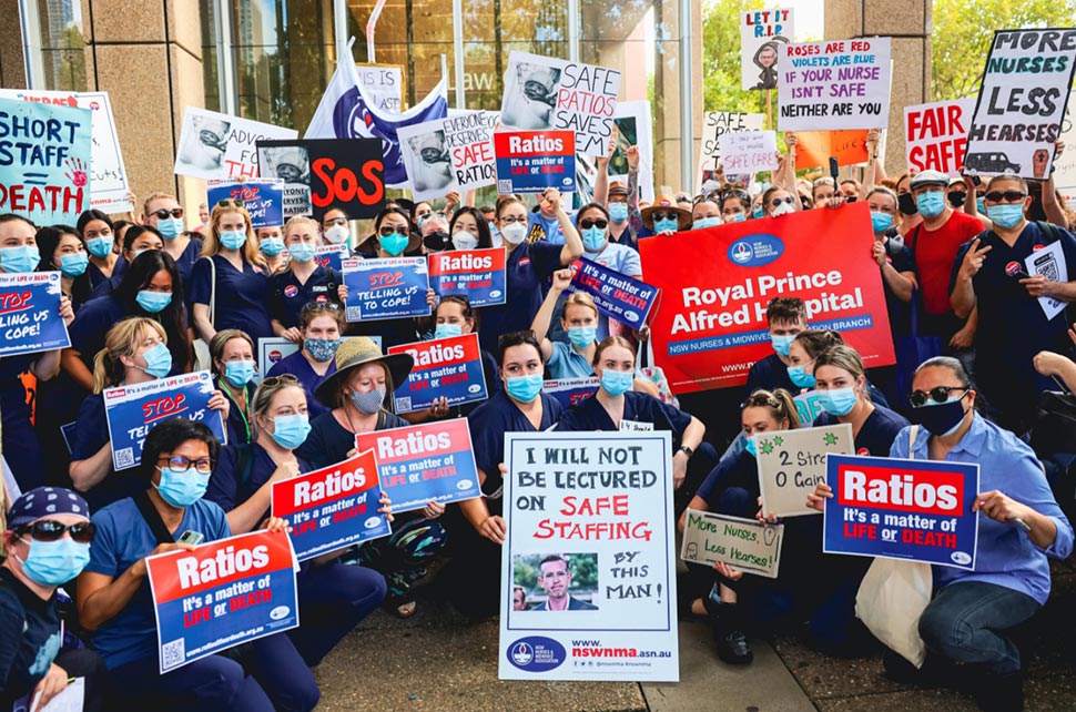 The NSW government said strike action would cause disruptions and delays to health services. (ABC News Tim Swanston)