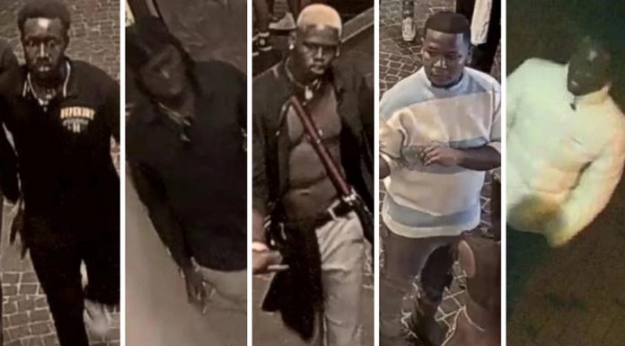 시드니 달링 하버 칼부림 사건, 용의자 공개 NSW Police are seeking to speak with six men captured on CCTV after a brawl at a Darling Harbour premises, in which a man was stabbed.