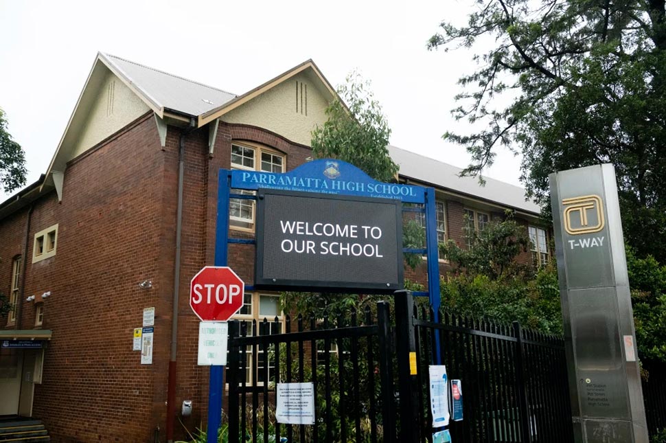 Parramatta High School rejected hundreds of out-of-area applications last year.CREDITRHETT WYMAN