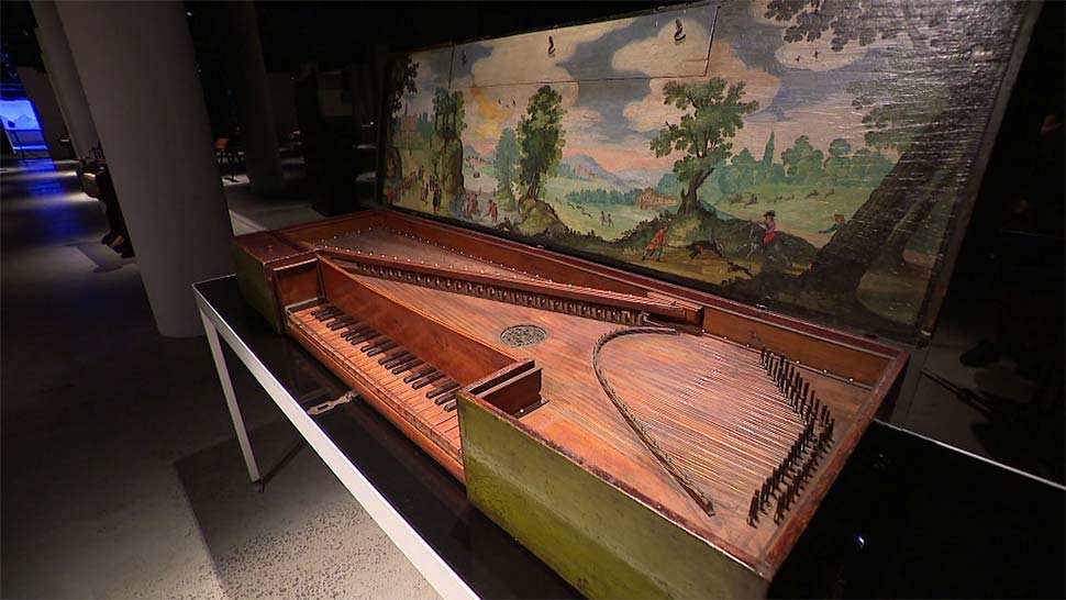 Keyboards throughout history are on display. (9News)