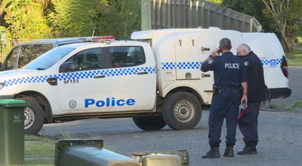 A man has been shot by police after he allegedly lunged at them with a machete in Grafton, NSW. (9News)