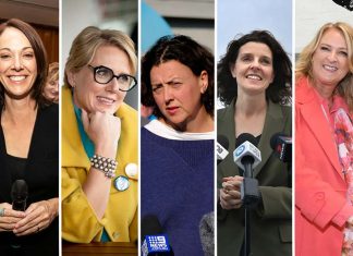 호주연방의회 여성의원 최다 기록 A strong field of female “teal independents, including (l-r) Sophie Scamps, Zoe Daniel, Monique Ryan, Allegra Spender and Kylea Tink, were the resounding victors on Saturday night.CREDIT JESSICA HROMAS, PENNY STEPHENS, L