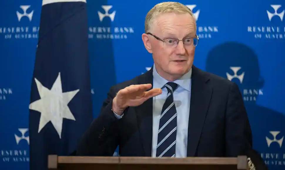 Governor of the Reserve Bank of Australia, Philip Lowe, speaks during a press conference after the RBA lifted the official interest rate to 0.35%. Photograph Getty Images