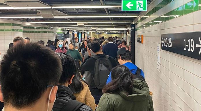 시드니, 일주일간의 파업 시작 Long lines at Central Station as trains are delayed by strike action. (Supplied)