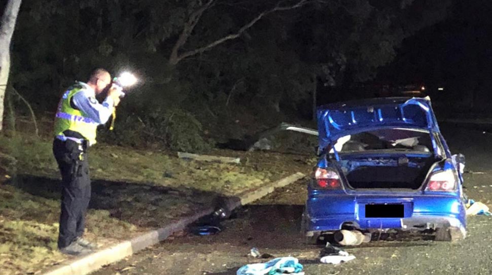 The scene of the crash in Melba, Canberra on May 20. Picture ACT Police