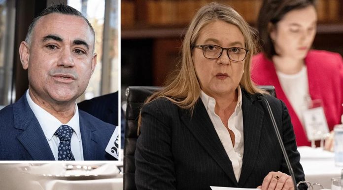 NSW주, 존 바릴라로 연봉 50만불 뉴욕 무역관 임명 일파만장 Jenny West and John Barilaro.CREDITNICK MOIRJESSICA HROMAS