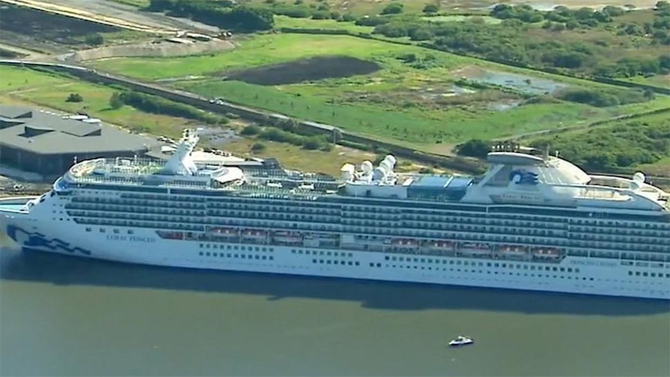 The Coral Princess cruise ship is battling a COVID-19 outbreak.