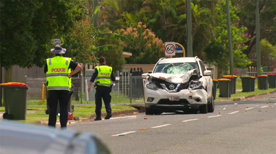 A man is fighting for life after a crash in Wynnum West. (Nine)
