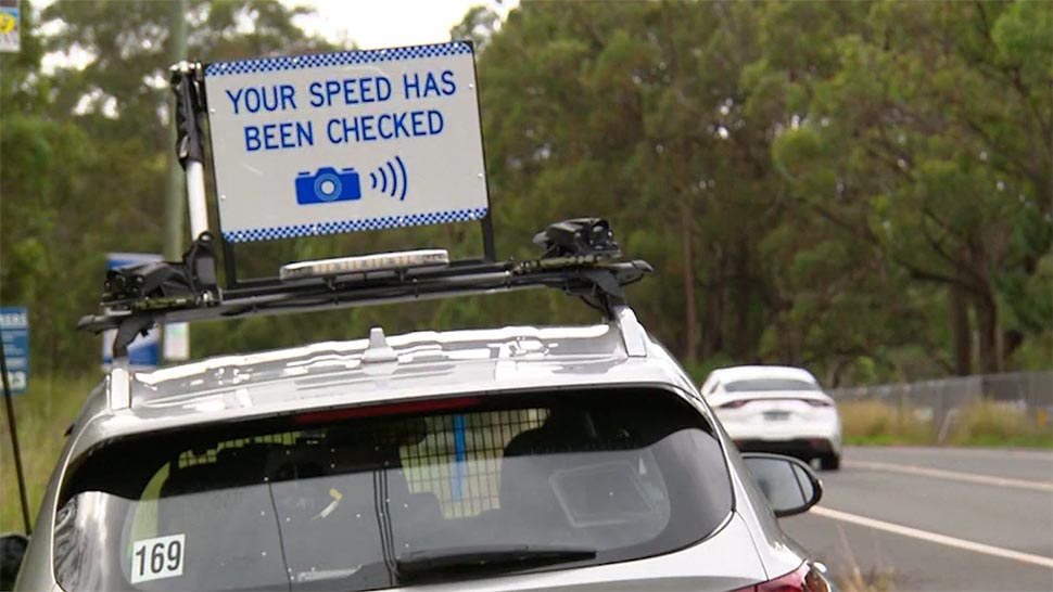 Mobile speed camera operators in NSW will be prevented from hiding behind bushes and between cars to catch motorists. (Nine)
