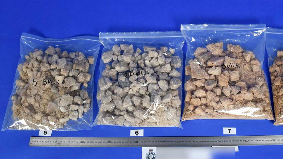 Some of the methamphetamine found in barbecues. (Australian Federal Police)
