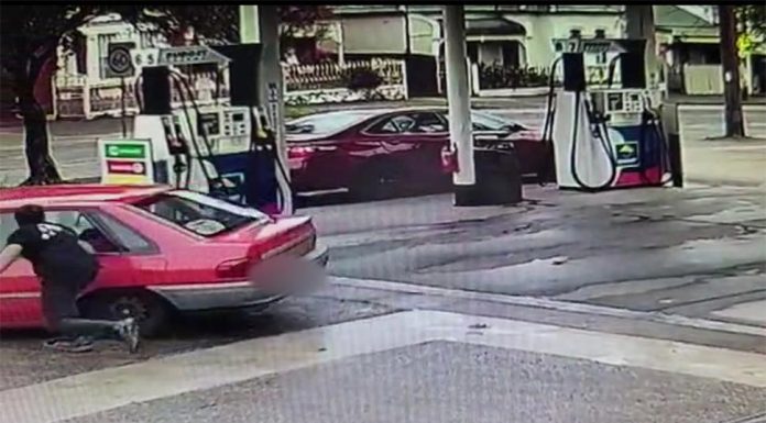 시드니 주유소, 수백 달러 상당의 휘발유를 훔쳐 The thief then fled the scene. (9News)