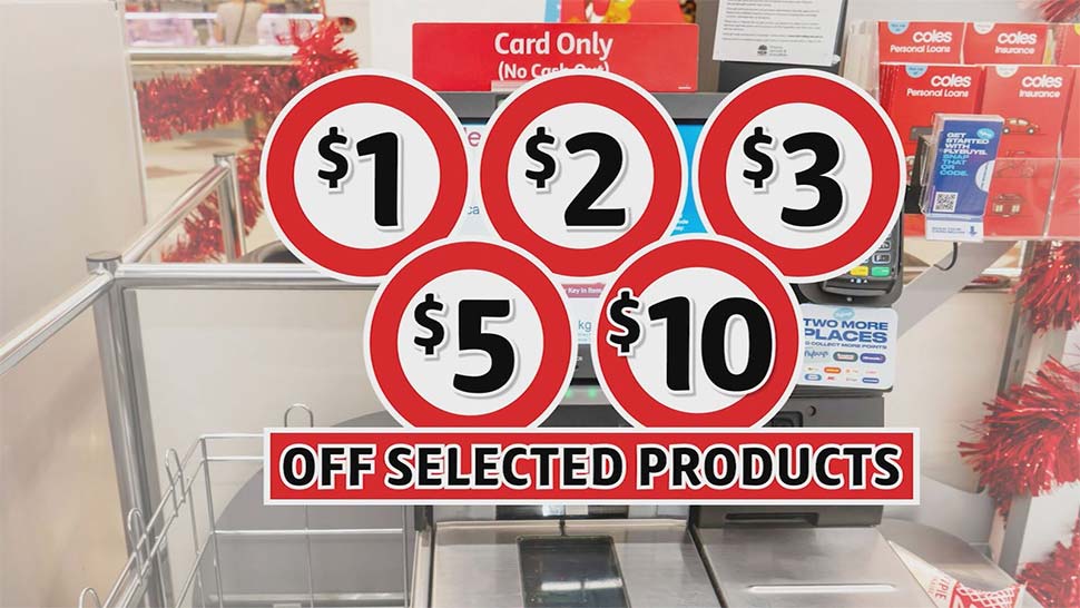 Customers can get up to $10 off selected products. (9News)