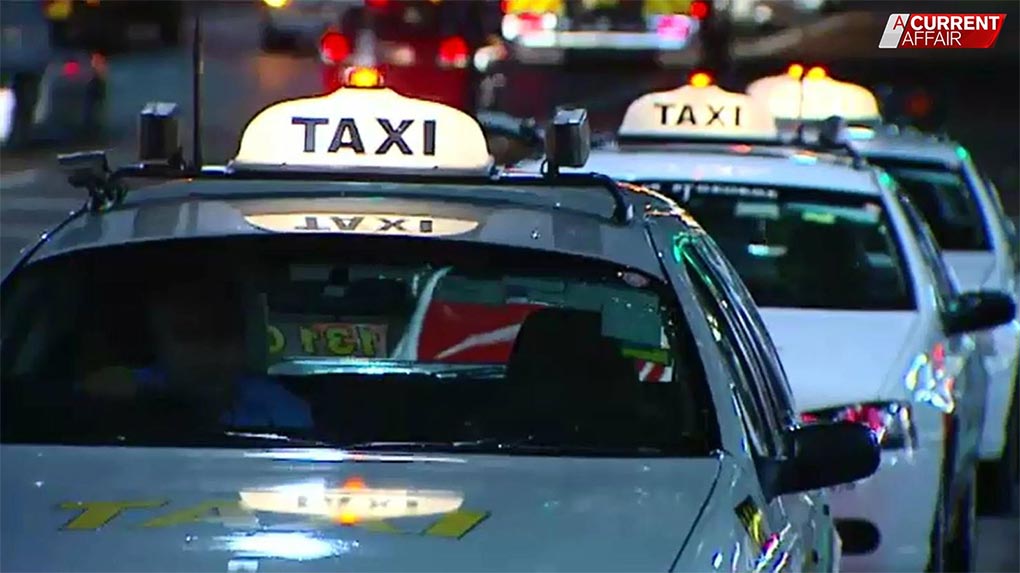 Taxi fares may increase as the government proposes increasing its passenger service levy. (A Current Affair)