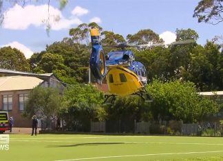 시드니 초등학교서 벌레 만들기 과학 실험 사고로 12명 부상 The CareFlight helicopter was called to transport one of the children to hospital. (Nine)