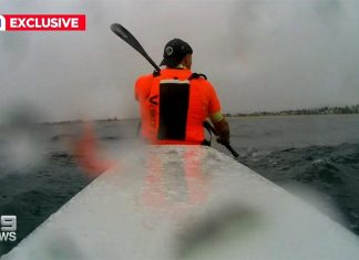 애들레이드, 상어에게 공격 받는 충격적인 영상 공개 The footage was captured on a competitor's Go-Pro. (9News)
