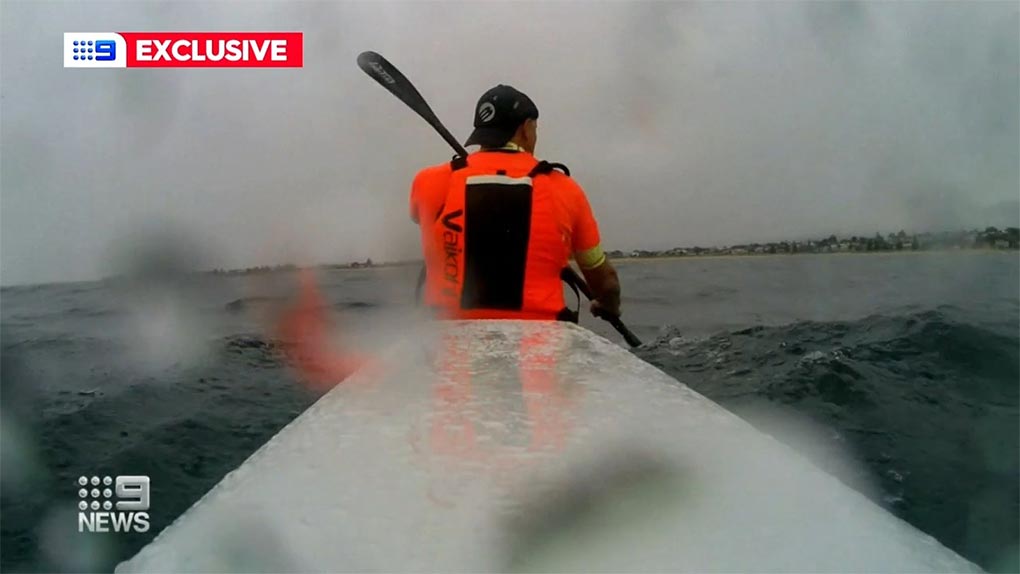 The footage was captured on a competitor's Go-Pro. (9News)