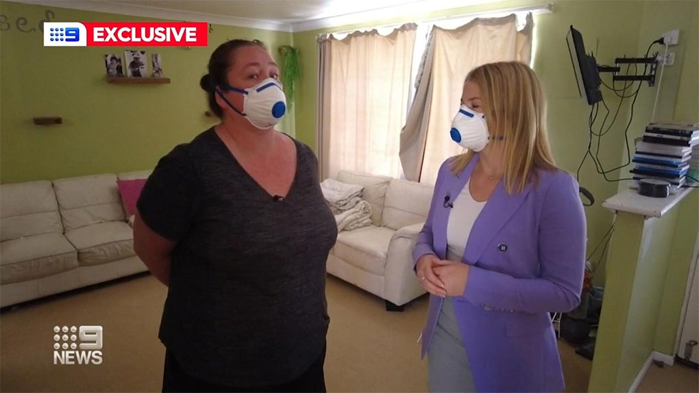 A Perth mother says she has been living in a mould-infested house for years. (9News)