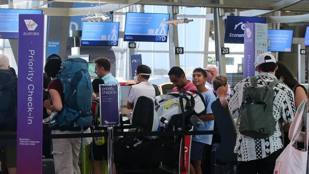 Airport officials have forecast up to 2.2 million people will have travelled through Sydney Airport in the window between December 12, 2022 and January 1, 2023. Picture NCA NewsWire Gaye Gerard