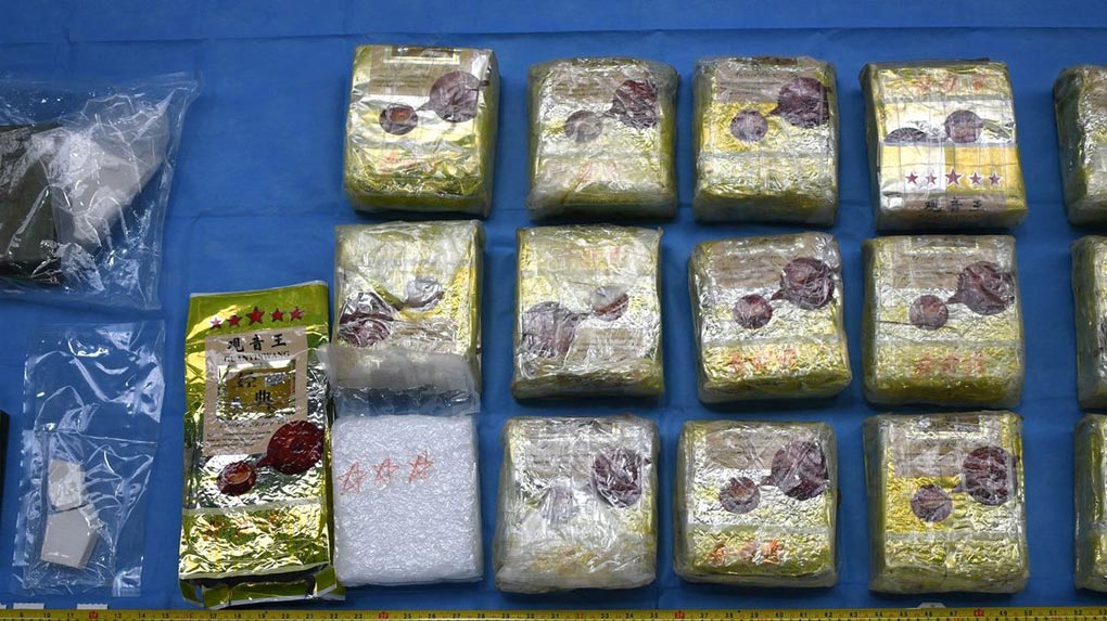 The AFP this year seized more than two tonnes of 'tea packet methamphetamine', worth more than $1 billion. (Supplied)