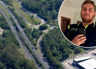 NSW 센트럴코스트에서 19세 소년 네일 건으로 운전자들을 쏴 Reid Partlett is behind bars after allegedly shooting drivers with a nail gun on the M1. (Nine)