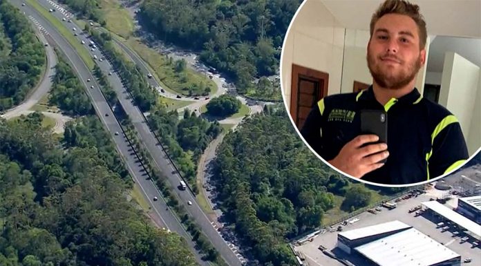 NSW 센트럴코스트에서 19세 소년 네일 건으로 운전자들을 쏴 Reid Partlett is behind bars after allegedly shooting drivers with a nail gun on the M1. (Nine)