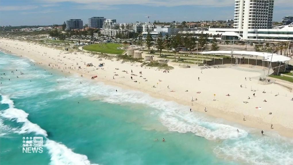 Some of Perth's most popular beachside hotspots are at risk of being swallowed by the sea. (9News)