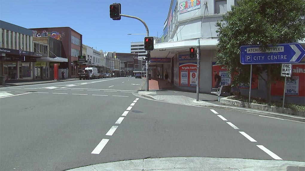 The alleged attack occurred on Crown Street in Wollongong. (9News)