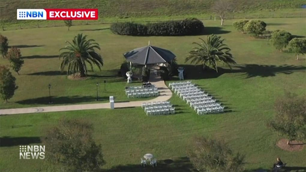 The couple booked their reception in January 2021, paying a $2500 deposit to hold it at Calvin Estate in the Hunter Valley, New South Wales. (NBN)