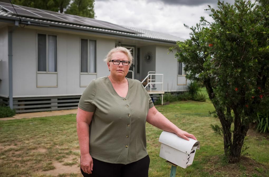 Katrina Richards, 47, at home in Narrabri, northern NSW.