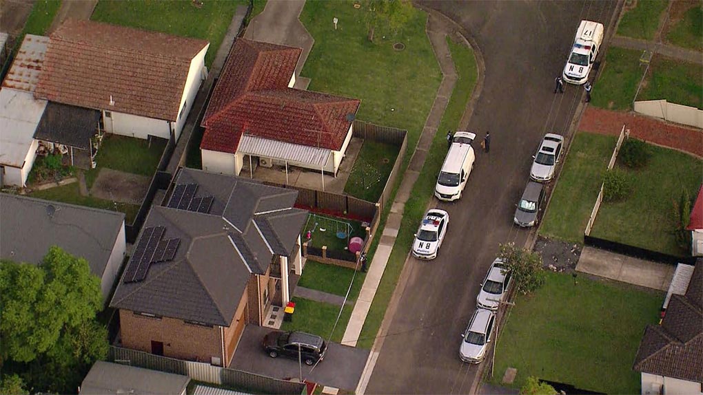 A newborn baby was found abandoned on Girra Road in Blacktown on Friday. (Nine)