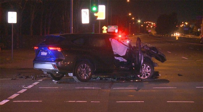 NSW ‘훔친 차’로 사고를 내고 경찰견에 물린 십대 소녀 기소 An allegedly stolen car crashed into a semi-trailer before five teenage girls fled, according to police. (9News)