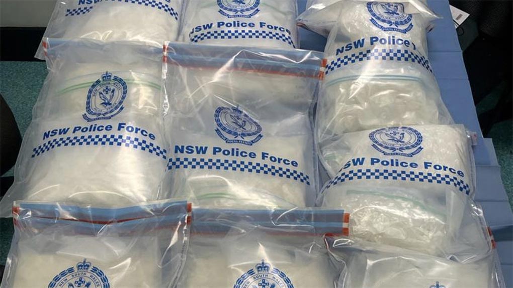 NSW Police found 20kg of a substance they believe to be ﻿methylamphetamine inside a Hyundai Santa Fe on the Pacific Highway. (NSW Police Force)