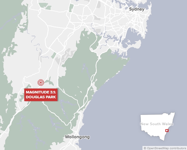 EARTHQUAKE RECORDED IN SYDNEY'S SOUTH WEST