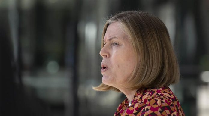 내주 개학 전 백신접종 맞아야! NSW Health Officer Kerry Chant speaks to the media in April about the influenza season in Sydney. CREDITJANIE BARRETT